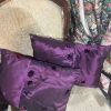 Silk preloved cushions with silk flower detail - 2 available - Image 3