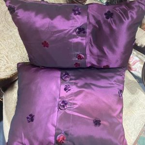 Preloved Aubergine Silk Cushions