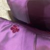Silk preloved cushions with silk flower detail - 2 available - Image 2