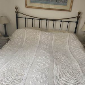 Dutch White Linen Bedcover