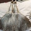 One pair of lovely Light Gold Tiebacks with two-tone rope and gold tassels detail - Image 2