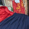 Large Navy Wool Single Second-Hand Curtain W259 D282 - Image 5