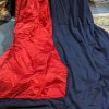 Large Navy Wool Single Second-Hand Curtain W259 D282 - Image 6
