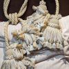 Two-Tone Yellow & Cream Tiebacks with rope and tassels - Image 3