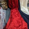Large Navy Wool Single Second-Hand Curtain W259 D282 - Image 3