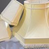 Very Lovely Large Vintage Pale Yellow Silk Lamp Shade with two smaller shades - Image 4