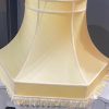 Very Lovely Large Vintage Pale Yellow Silk Lamp Shade with two smaller shades - Image 5