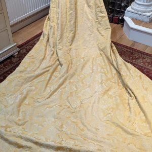 Yellow Damask Country House Curtains