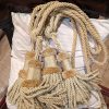 Dark Cream Rope and Tassel Double-Headed Tie-Backs with Velvet top Detailing - Image 2