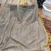 Gold Embroidered Voile with French Pinch Pleats W250 D264 - Image 2