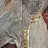 Gold Embroidered Voile with French Pinch Pleats W250 D264 - Image 4