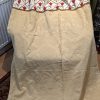 Beautiful Yellow Ochre Damask Pencil Pleat Curtains with Crewel Work Top Fringe W120 D257 - Image 2