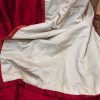 Lush Red Raw Silk Pinch Pleat Second-Hand Curtain W173 D208 - Image 5