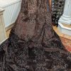 Dark Chocolate Brown Velvet Pinch Pleat Curtains with Interlining and Blackout lining