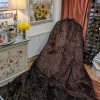Dark Chocolate Brown Velvet Second-Hand Curtains - 2 Pairs - Image 8