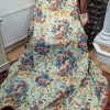 Vintage Nina Campbell 'Whistler' Single Second-Hand Shaped Curtain made for Pole with Lining and Interlining W107 D226