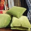 Four Feather Filled Green Velvet Cushions - Image 3