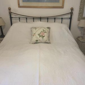 White Cotton Laura Ashley Double Bed Cover