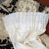 Black/Cream Damask Cut Velvet Second-Hand Curtain W277 D226 - Image 6