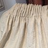 Long Vintage Cream Damask Pencil Pleat Second-Hand Curtains - 2 Pairs Available [Free Postage] - Image 7