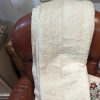 Long Vintage Cream Damask Pencil Pleat Second-Hand Curtains - 2 Pairs Available [Free Postage] - Image 11