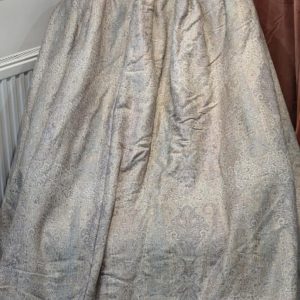 Blue/Grey Country House Paisley Wool Second-hand Curtains