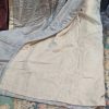 Very Long Vintage Blue/Grey Paisley Second-Hand Curtains W220 D300 - Image 5