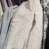 Very Long Vintage Blue/Grey Paisley Second-Hand Curtains W220 D300 - Image 7