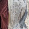 Very Long Vintage Blue/Grey Paisley Second-Hand Curtains W220 D300 - Image 8
