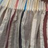 White Cotton and Silk Stripe second-hand Voiles - Up to 3 Pairs available - Image 5