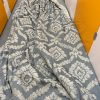Huge Blue/Grey Silk Pinch Pleat Interlined Second-Hand Curtains W308 D534 - Image 2