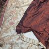 Very Long Light Gold Silk Pinch Pleat Second-Hand Curtains - W100 D356 (2 Pairs Available) - Image 4