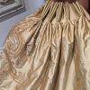 Very Long Light Gold Silk Pinch Pleat Second-Hand Curtains - W100 D356 (2 Pairs Available) - Image 6