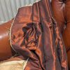 Very Long Light Gold Silk Pinch Pleat Second-Hand Curtains - W100 D356 (2 Pairs Available) - Image 7