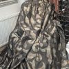 Very Long Charcoal & Silver Pinch Pleat Second-Hand Curtains W240 D300 - Image 4