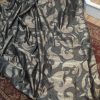 Very Long Charcoal & Silver Pinch Pleat Second-Hand Curtains W240 D300 - Image 2