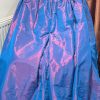 Stunning Electric Blue Silk Taffeta Second-Hand Curtains W172 D267 - Image 3