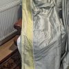Very Wide Grey/ Green Silk Interlined Second-Hand Curtains W494 D216 - Image 3