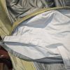 Very Wide Grey/ Green Silk Interlined Second-Hand Curtains W494 D216 - Image 4
