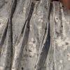 Lovely Shiny Silver Floral Pinch Pleat Second-Hand Curtains W310 D220 - Image 5