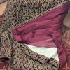 Single Burgundy Chenille Interlined Second-Hand Curtain W112 D224 - Image 4
