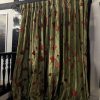 Lush Lime Green Goblet Pleat Silk Single Second-Hand Curtain W193 D230 - Image 2