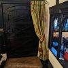 Lush Lime Green Goblet Pleat Silk Single Second-Hand Curtain W193 D230