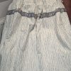 White/Grey Linen Pinch Pleat Interlined Second-Hand Curtains W168 D241 - Image 3