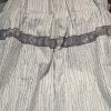 White/Grey Linen Pinch Pleat Interlined Second-Hand Curtains W168 D241 - Image 5