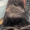 Long Rich Brown Velvet Pinch Pleat Single Second-Hand Curtain W110 D298 - Image 3