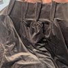 Long Rich Brown Velvet Pinch Pleat Single Second-Hand Curtain W110 D298 - Image 5