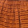 Large Burnt Orange Velvet/Cord Stripe Second-Hand Curtains W193 D240 - Image 5