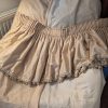 Lovely Apricot Silk Pencil Pleat Second-hand Curtains with Valance W227 D234 - 2 Pairs Available - Image 8