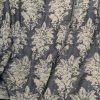 Lovely Extra Wide Blue/Grey Triple Pinch Pleat Second-Hand Curtains W372 D243 - Image 2